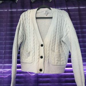 White Button Cardigan